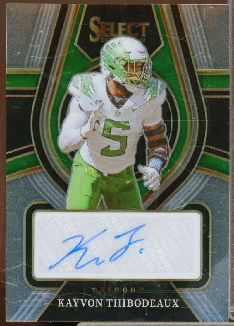 Kayvon Thibodeaux Rookie Card 2022 Select Draft Picks Rookie Signatures #52  Image 1