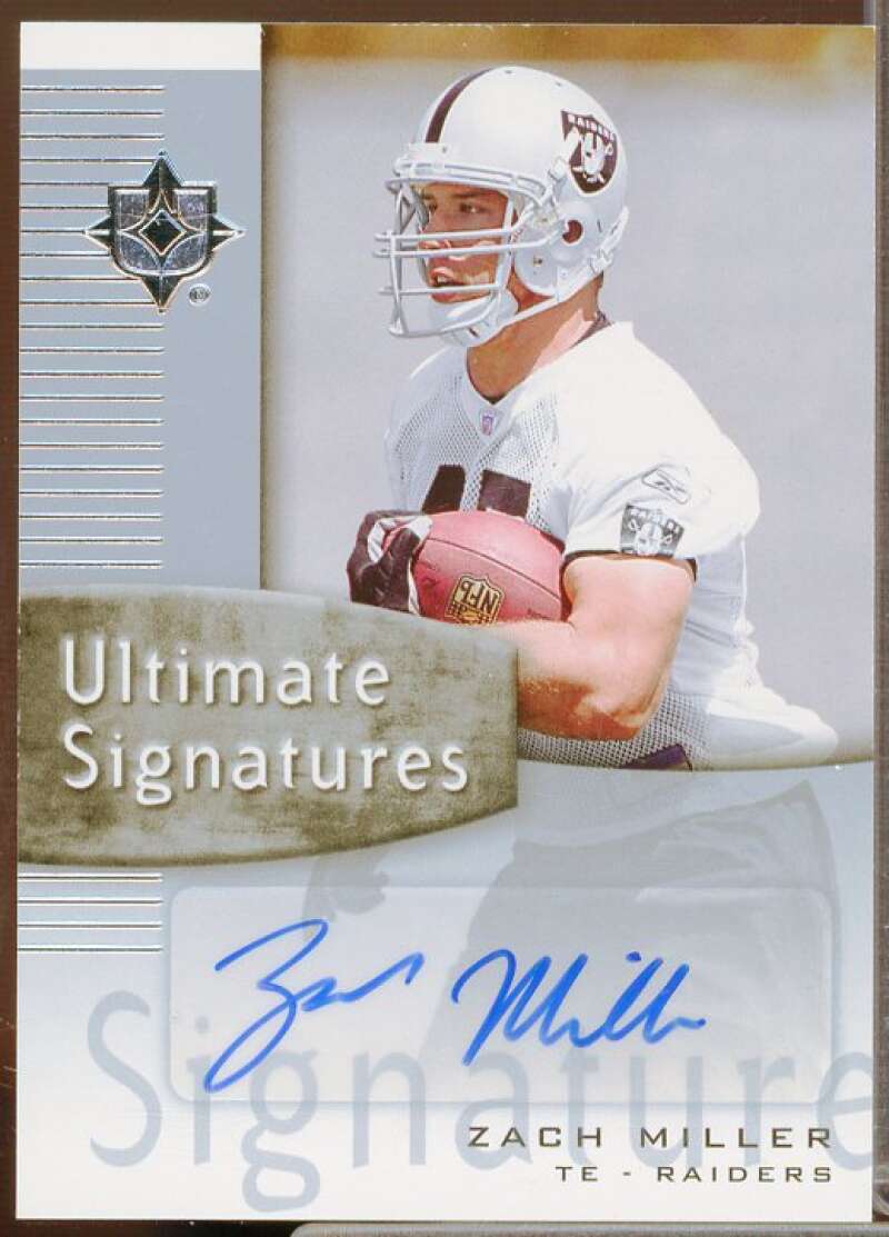 Zach Miller Rookie Card 2007 Ultimate Collection Ultimate Signatures #USZM  Image 1