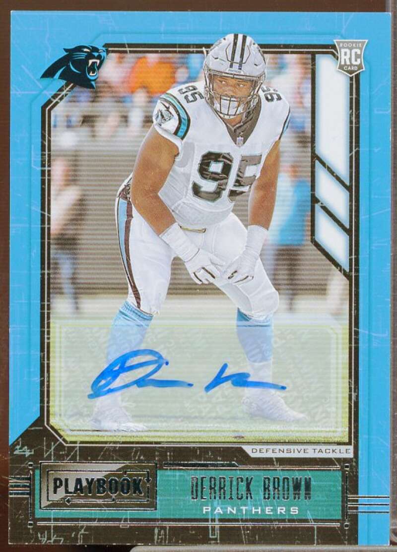 Derrick Brown Rookie Card 2020 Panini Playbook Rookies Signatures #144  Image 1