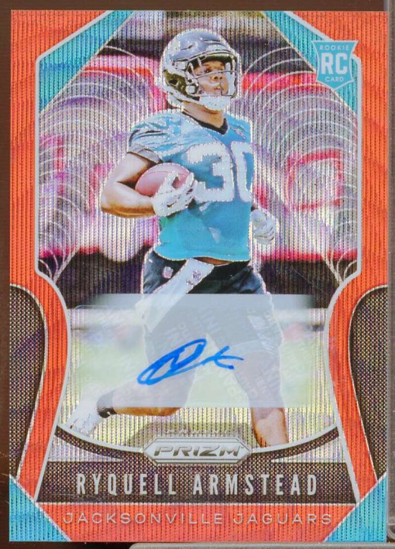 Ryquell Armstead Rookie 2019 Panini Prizm Rookie Autograph Prizms Red Wave #338  Image 1