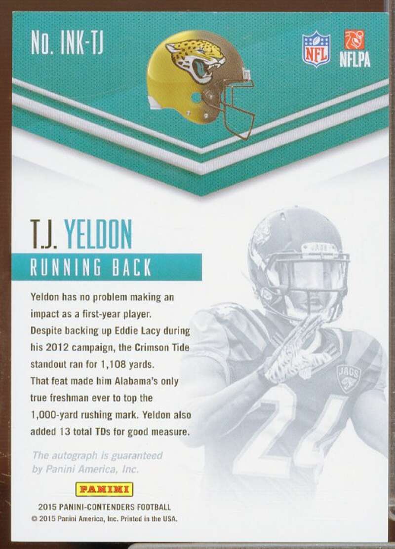 T.J. Yeldon/99 Rookie 2015 Panini Contenders Rookie Ink Rookie Premiere #INKTY  Image 2