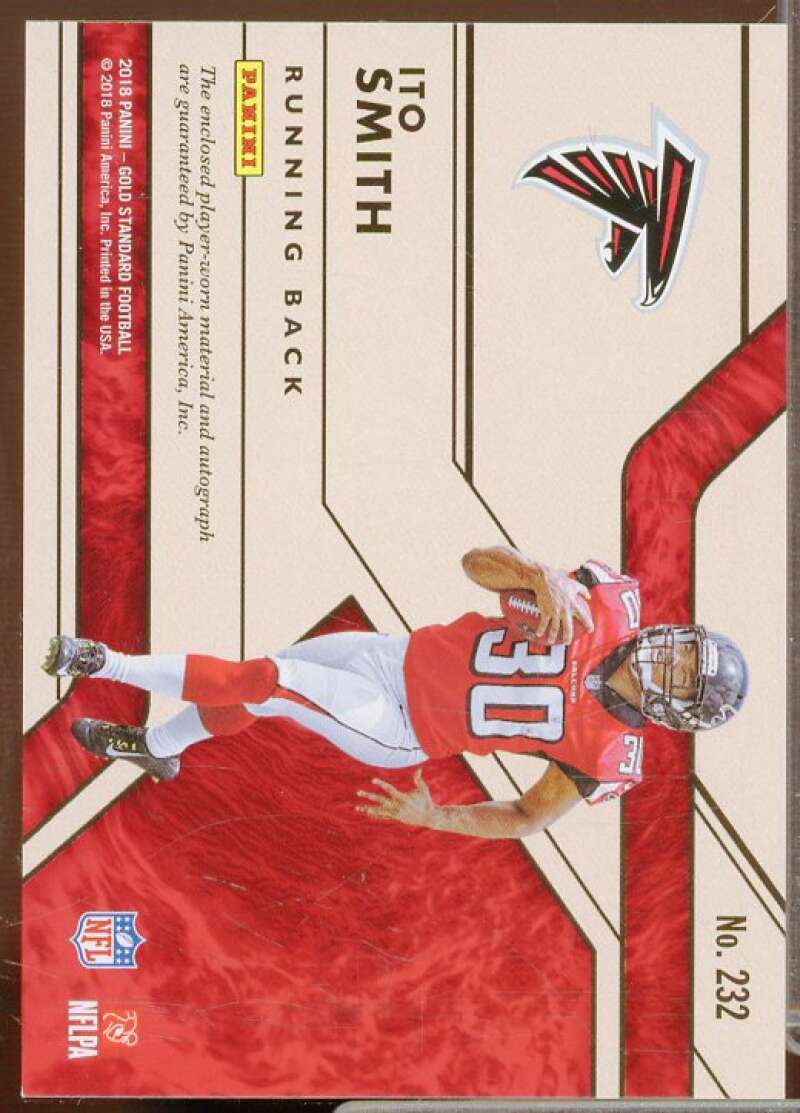 Ito Smith JSY AU/99 Rookie Card 2018 Panini Gold Standard #232  Image 2