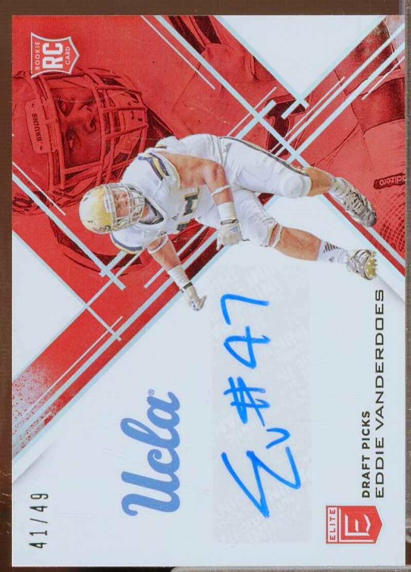 Eddie Vanderdoes Rookie 2017 Elite Draft Picks Autographs Aspirations Red #241  Image 1