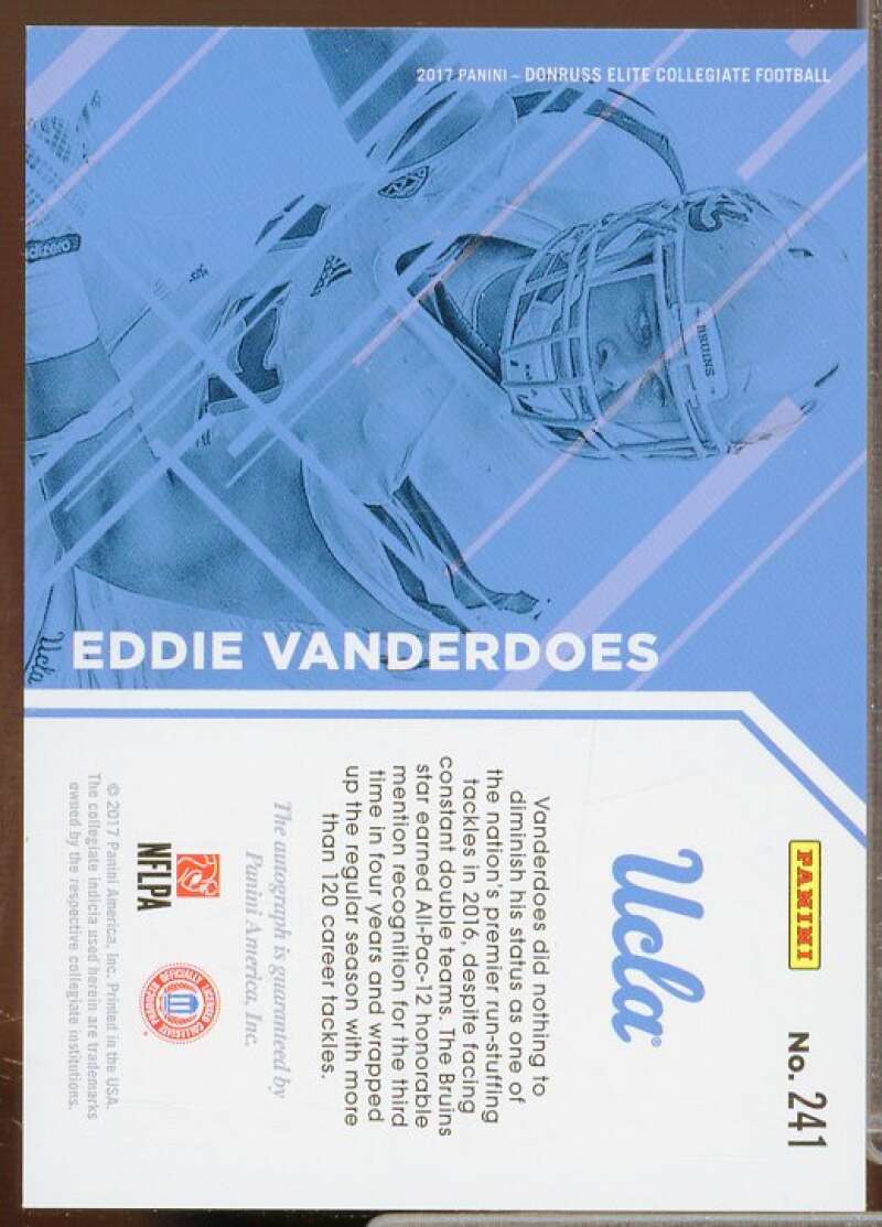 Eddie Vanderdoes Rookie 2017 Elite Draft Picks Autographs Aspirations Red #241  Image 2