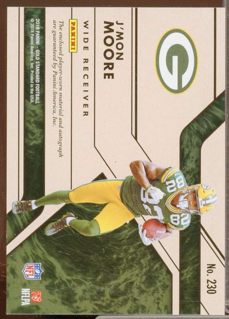 J'Mon Moore JSY AU/99 Rookie Card 2018 Panini Gold Standard #230  Image 2