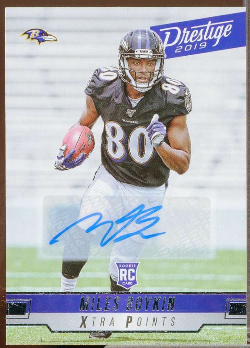 Miles Boykin Rookie Card 2019 Prestige Xtra Points Signatures #266  Image 1