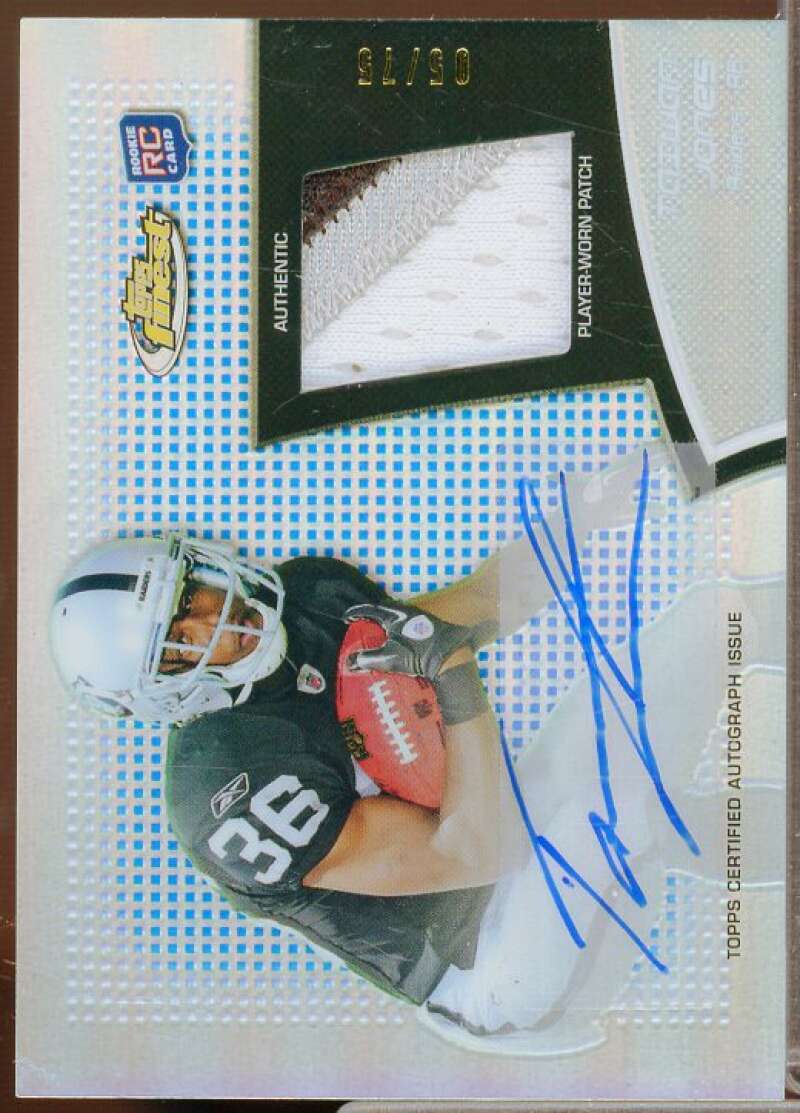 Taiwan Jones Rookie Card 2011 Finest Jumbo Jersey Autographs Refractors #AJRTJ  Image 1