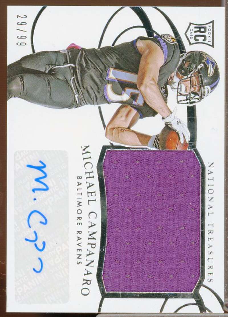 Michael Campanaro JSY AU Rookie Card 2014 Panini National Treasures #270  Image 1