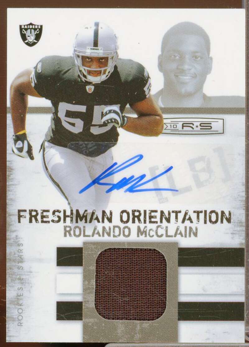 Rolando McClain Rookie 2010 Rookies Stars Freshman Orientation Jerseys Auto #7  Image 1