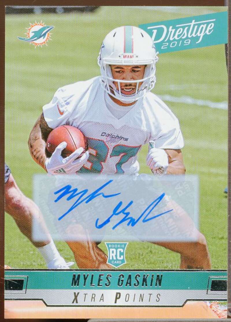 Myles Gaskin Rookie Card 2019 Prestige Xtra Points Signatures #227  Image 1