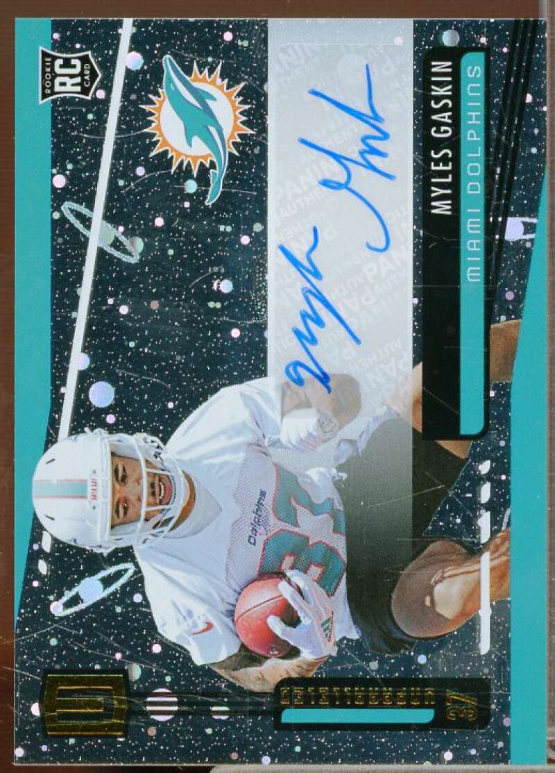 Myles Gaskin Rookie Card 2019 Panini Unparalleled Rookie Autographs Cosmos #274  Image 1