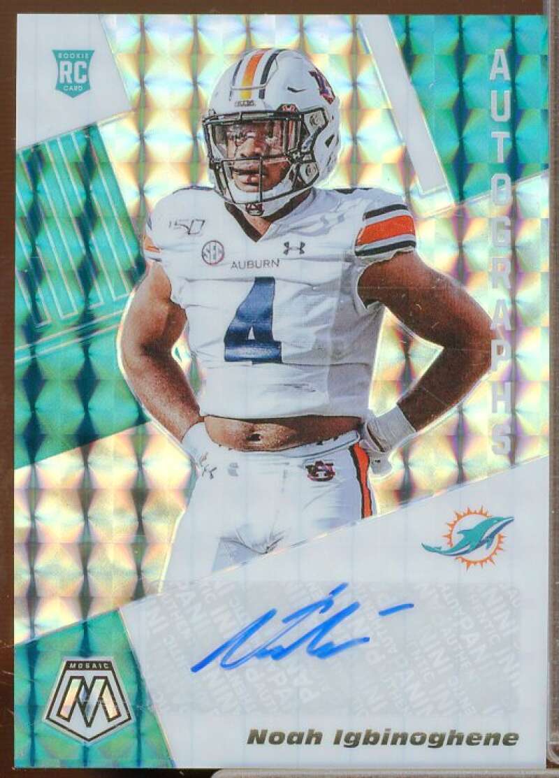 Noah Igbinoghene Rookie Card 2020 Panini Mosaic Rookie Autographs Mosaic #54  Image 1