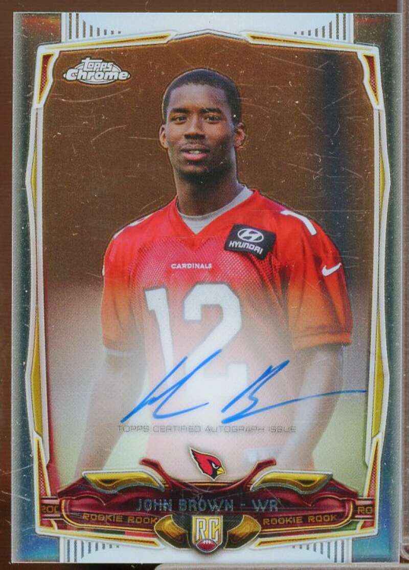 John Brown Rookie Card 2014 Topps Chrome Rookie Autographs #226  Image 1