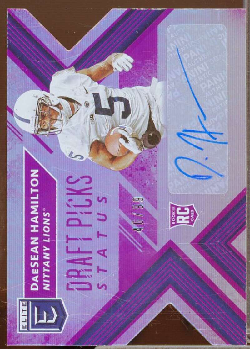 DaeSean Hamilton/99 2018 Elite Draft Pick Autographs Status Die Cut Purple #254  Image 1