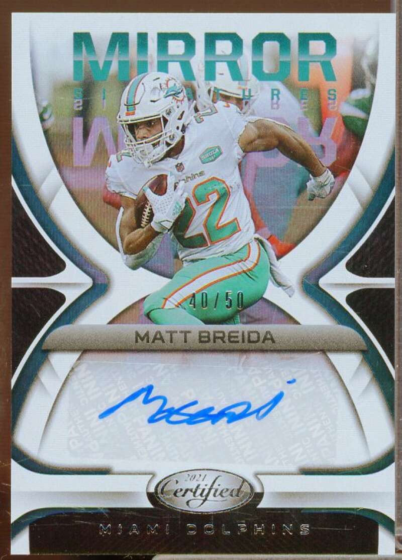 Matt Breida/50 Rookie Card 2021 Certified Mirror Signatures #71  Image 1