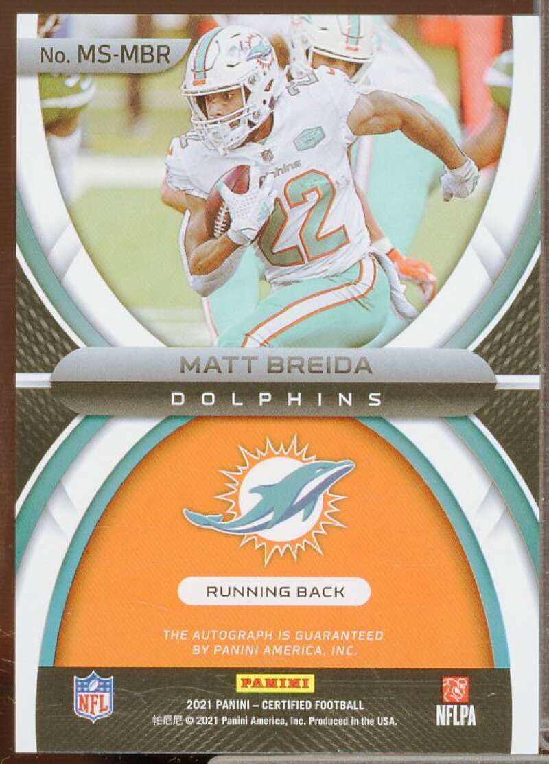 Matt Breida/50 Rookie Card 2021 Certified Mirror Signatures #71  Image 2