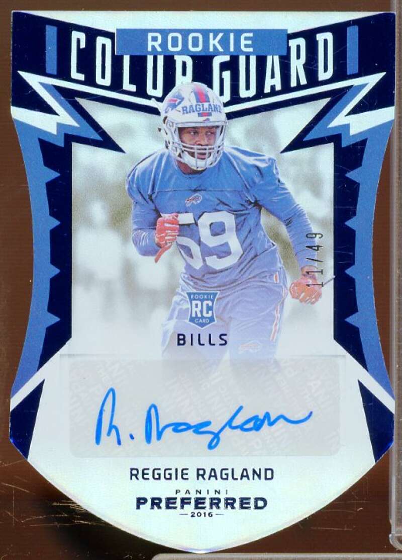 Reggie Ragland CG AU/49 Rookie Card 2016 Panini Preferred Blue #286  Image 1