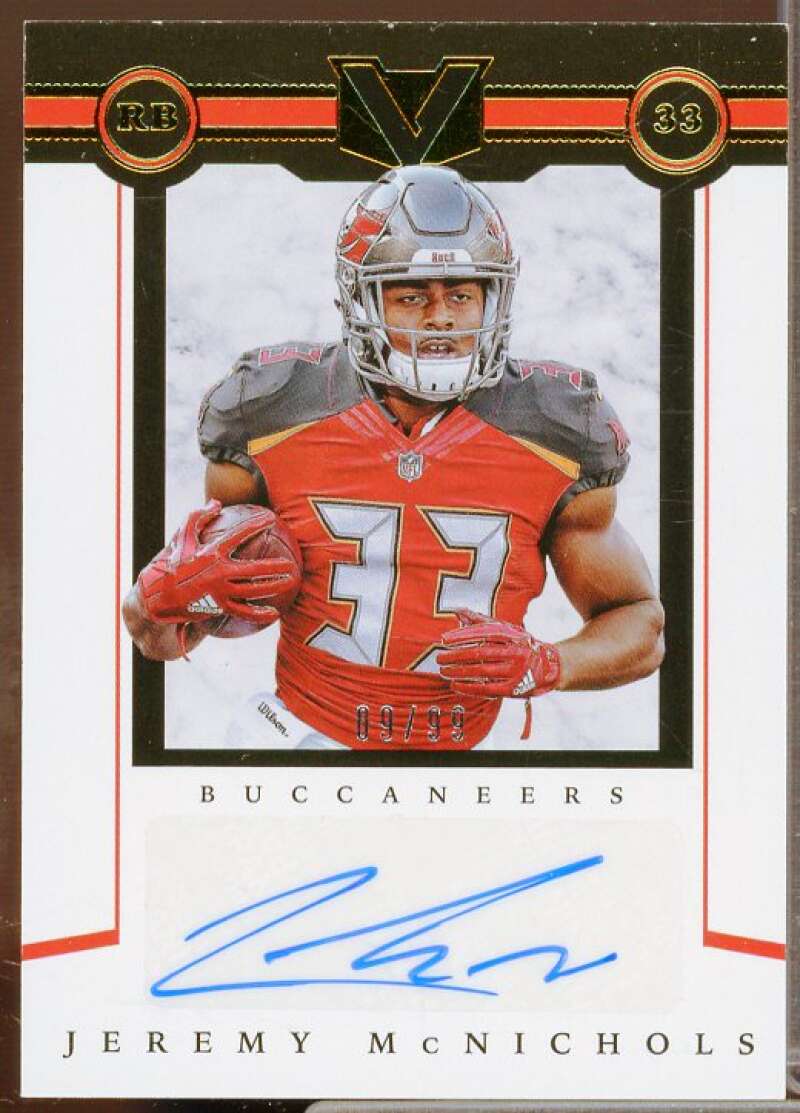 Jeremy McNichols/99 Rookie Card 2017 Panini Vertex Apogee Autographs #9  Image 1