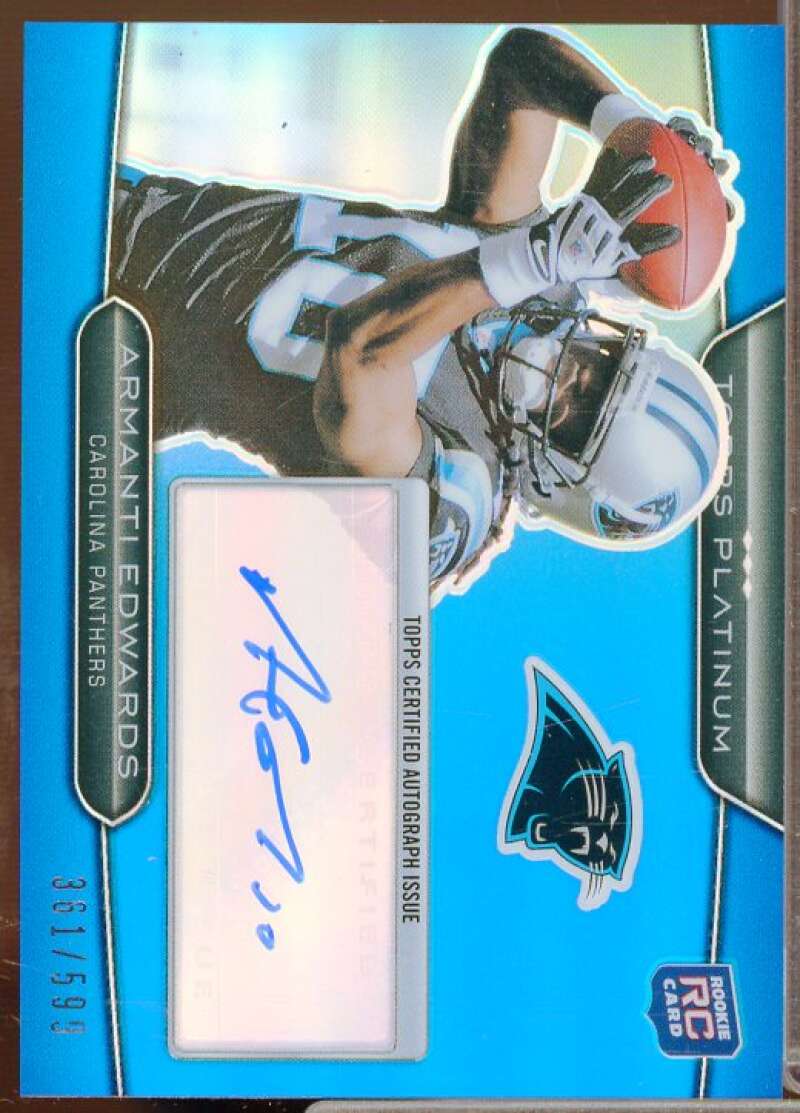 Armanti Edwards Rookie 2010 Topps Platinum Rookie Autograph Blue Refractors #41  Image 1