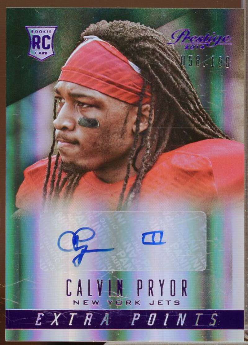 Calvin Pryor/100 Rookie Card 2014 Prestige Extra Points Purple Autographs #217  Image 1