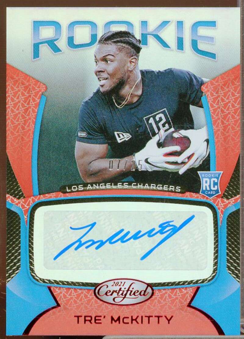 Tre' McKitty/25 Rookie Card 2021 Certified Rookie Signatures Mirror Red #18  Image 1