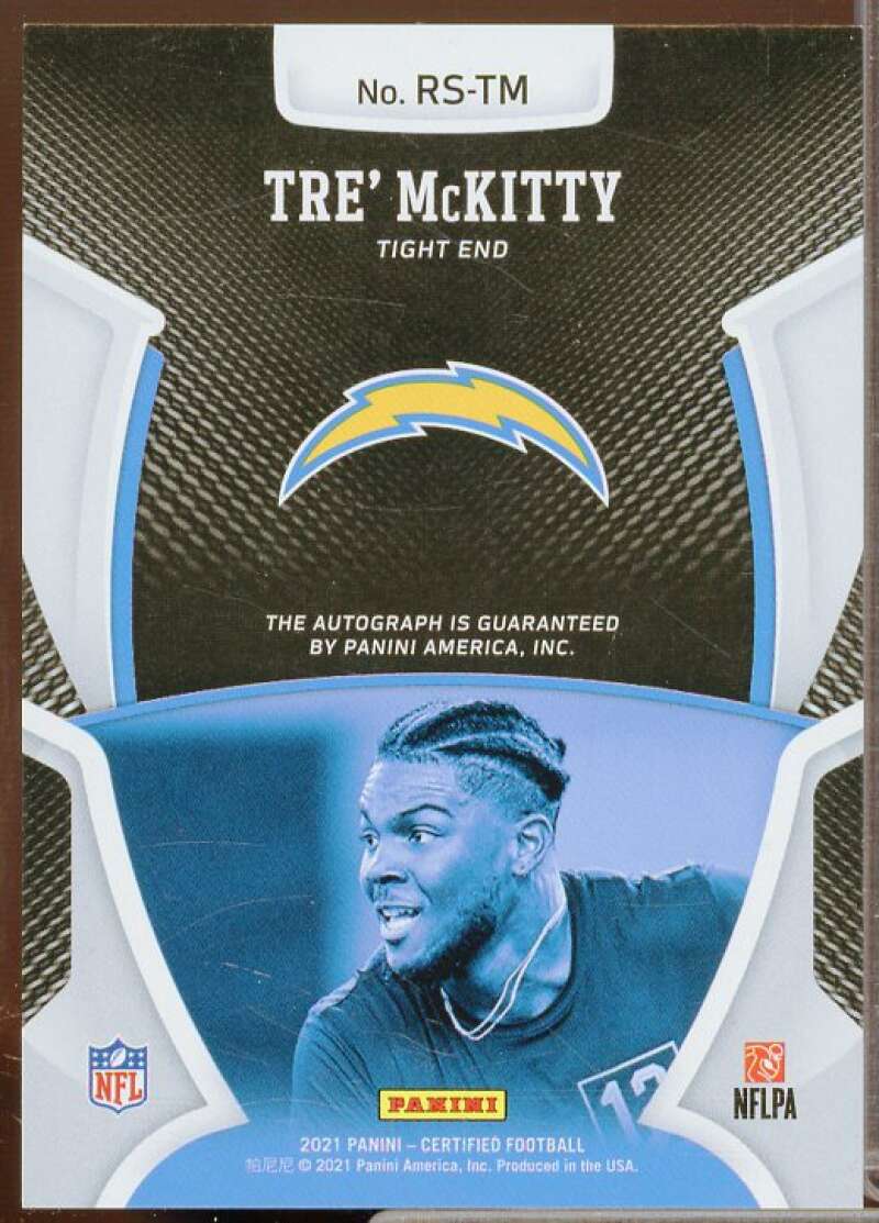 Tre' McKitty/25 Rookie Card 2021 Certified Rookie Signatures Mirror Red #18  Image 2