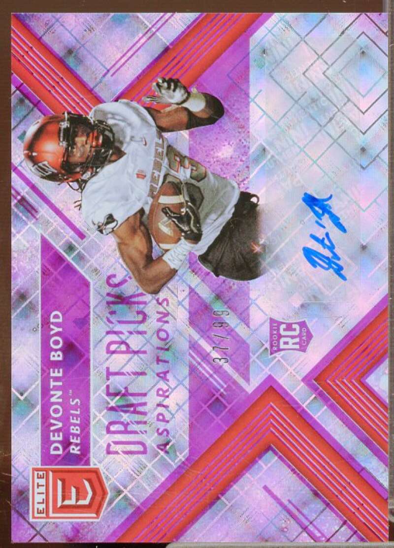 Devonte Boyd Rookie 2018 Elite Draft Picks Autographs Aspirations Purple #170  Image 1