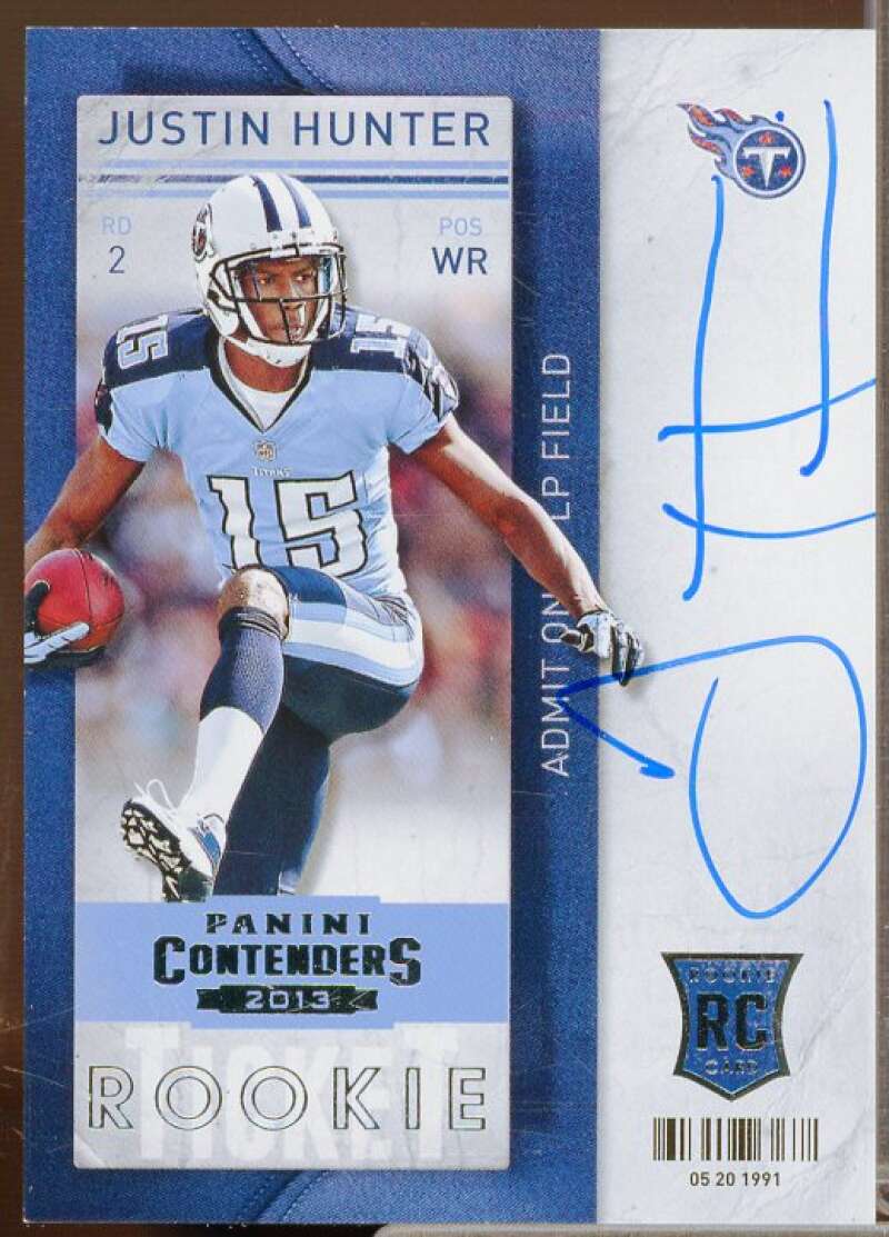 Justin Hunter AU Rookie Card 2013 Panini Contenders #216A  Image 1