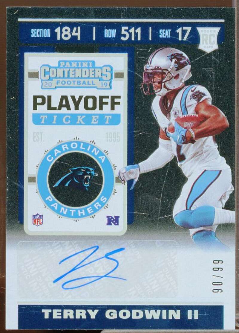 Terry Godwin II AU/99 Rookie Card 2019 Panini Contenders Playoff Ticket #170  Image 1