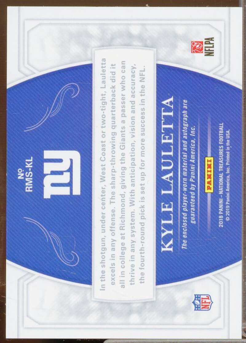 Kyle Lauletta/99 2018 Panini National Treasure Rookie Material Signature RPS #7  Image 2