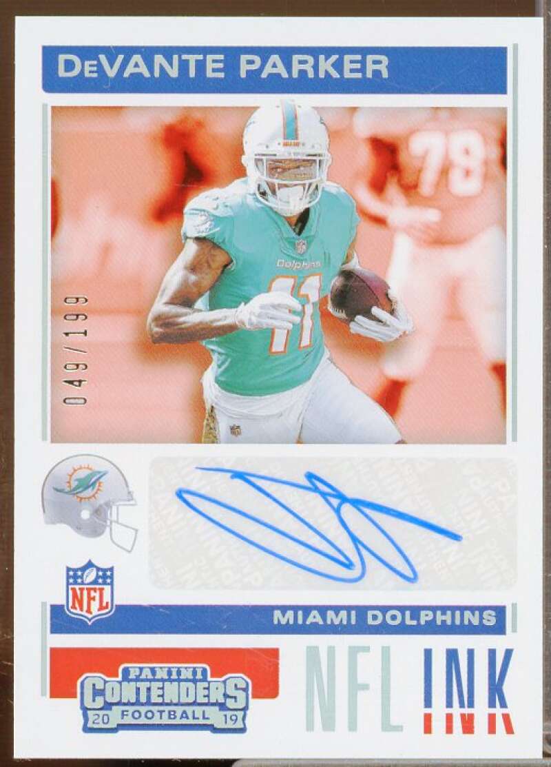 DeVante Parker/199 Rookie Card 2019 Panini Contenders NFL Ink #17  Image 1