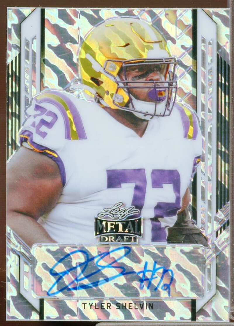 Tyler Shelvin Rookie Card 2021 Leaf Metal Draft Marbles #TS2  Image 1