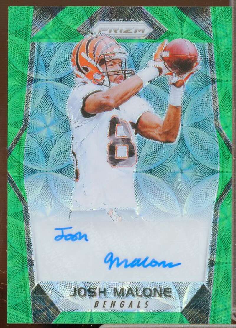 Josh Malone Rookie 2017 Panini Prizm Rookie Autographs Prizm Green Scope #RAJML  Image 1