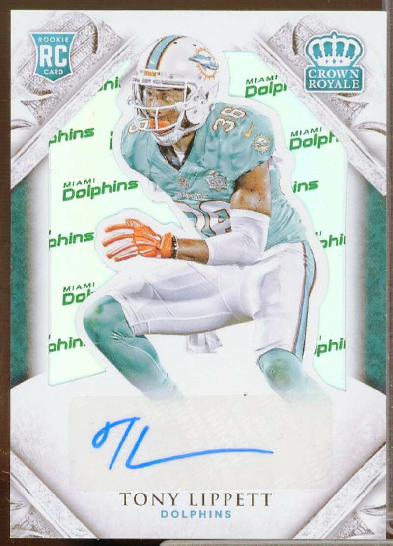 Tony Lippett AU Rookie Card 2015 Crown Royale Retail Team Name #172  Image 1