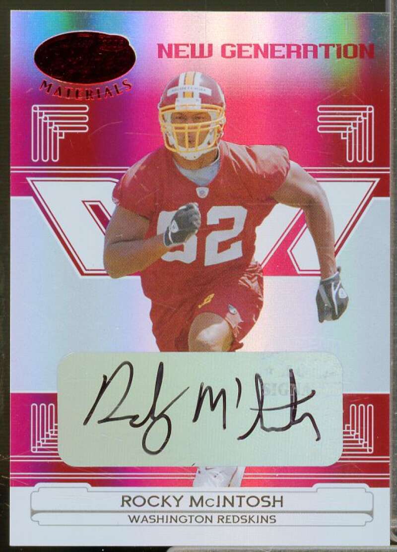 Rocky McIntosh Rookie 2006 Leaf Certified Materials Mirror Red Signatures #190  Image 1