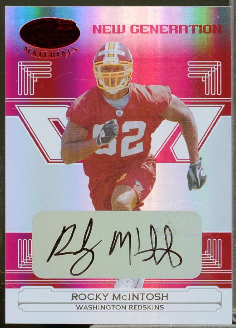 Rocky McIntosh Rookie 2006 Leaf Certified Materials Mirror Red Signatures #190  Image 1