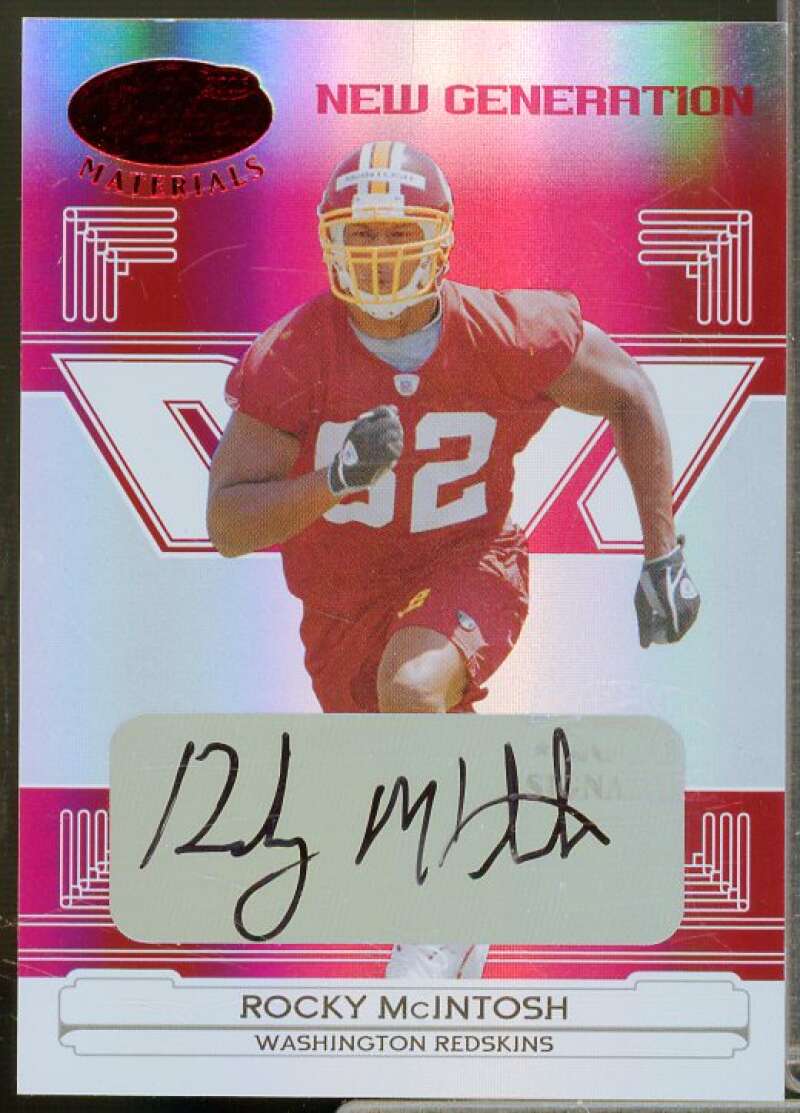 Rocky McIntosh Rookie 2006 Leaf Certified Materials Mirror Red Signatures #190  Image 1