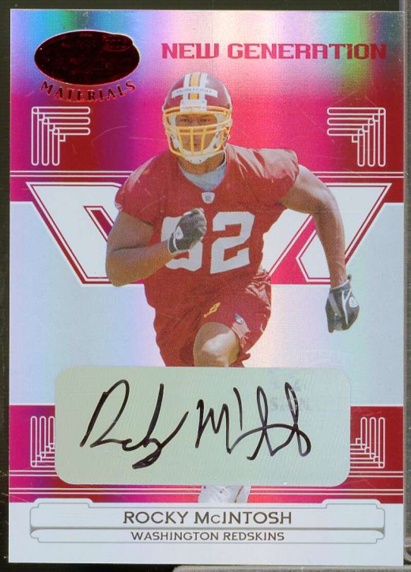 Rocky McIntosh Rookie 2006 Leaf Certified Materials Mirror Red Signatures #190  Image 1