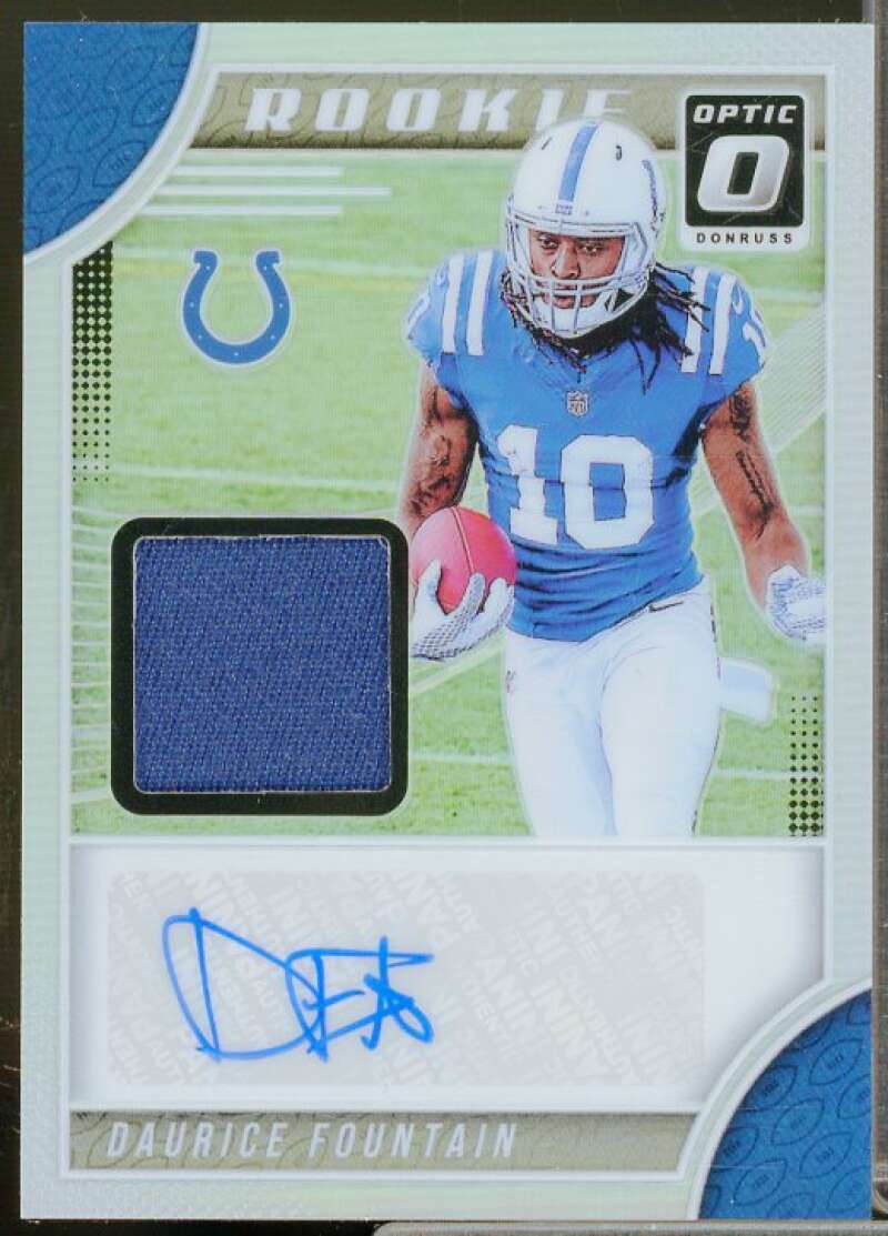 Daurice Fountain Rookie Card 2018 Donruss Optic Rookie Patch Autographs #33  Image 1