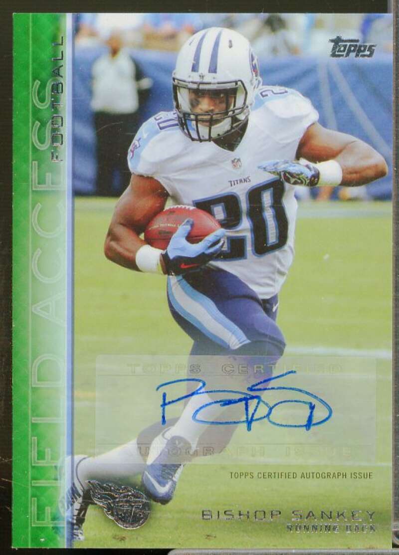 Bishop Sankey Rookie Card 2015 Topps Field Access Autographs Green #12  Image 1