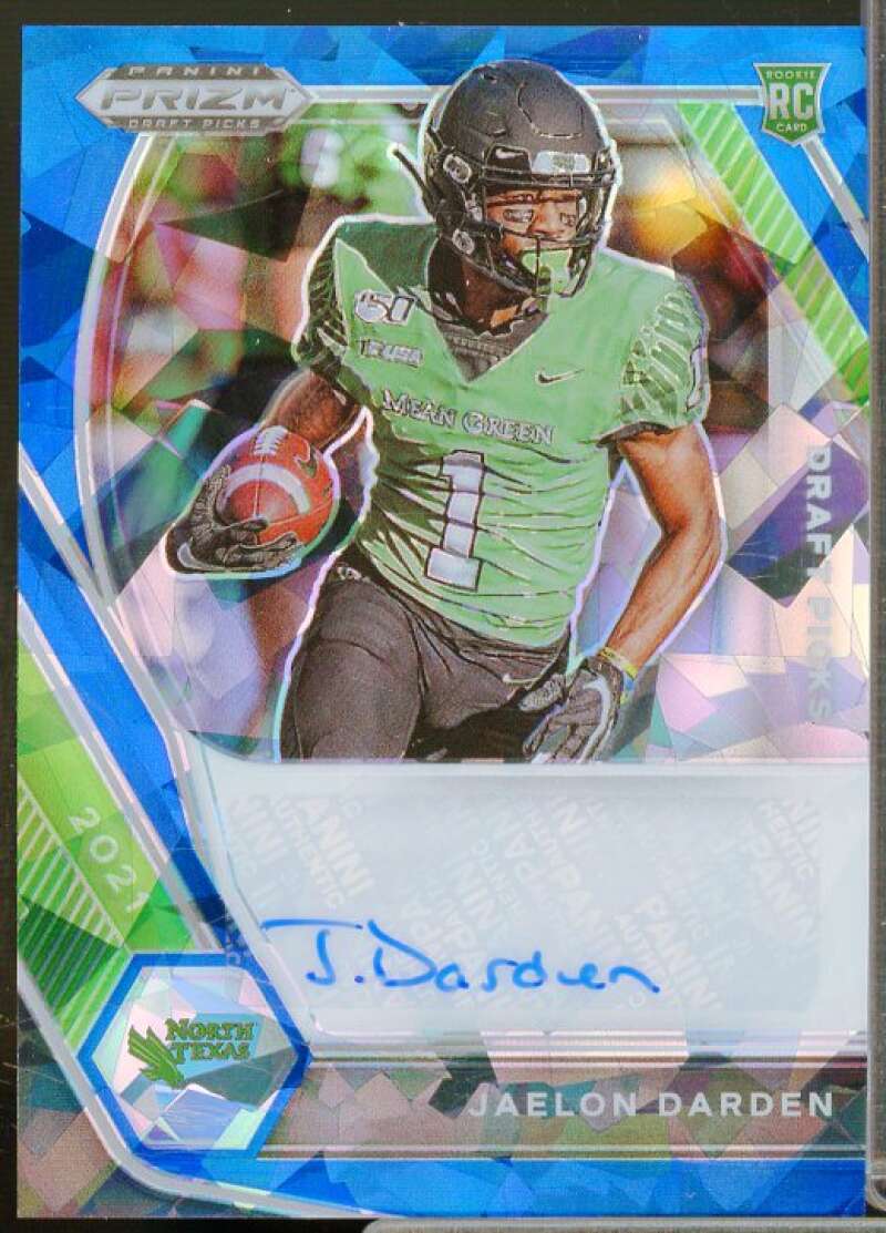 Jaelon Darden 2021 Panini Prizm Draft Picks Autographs Prizms Blue Ice #224  Image 1