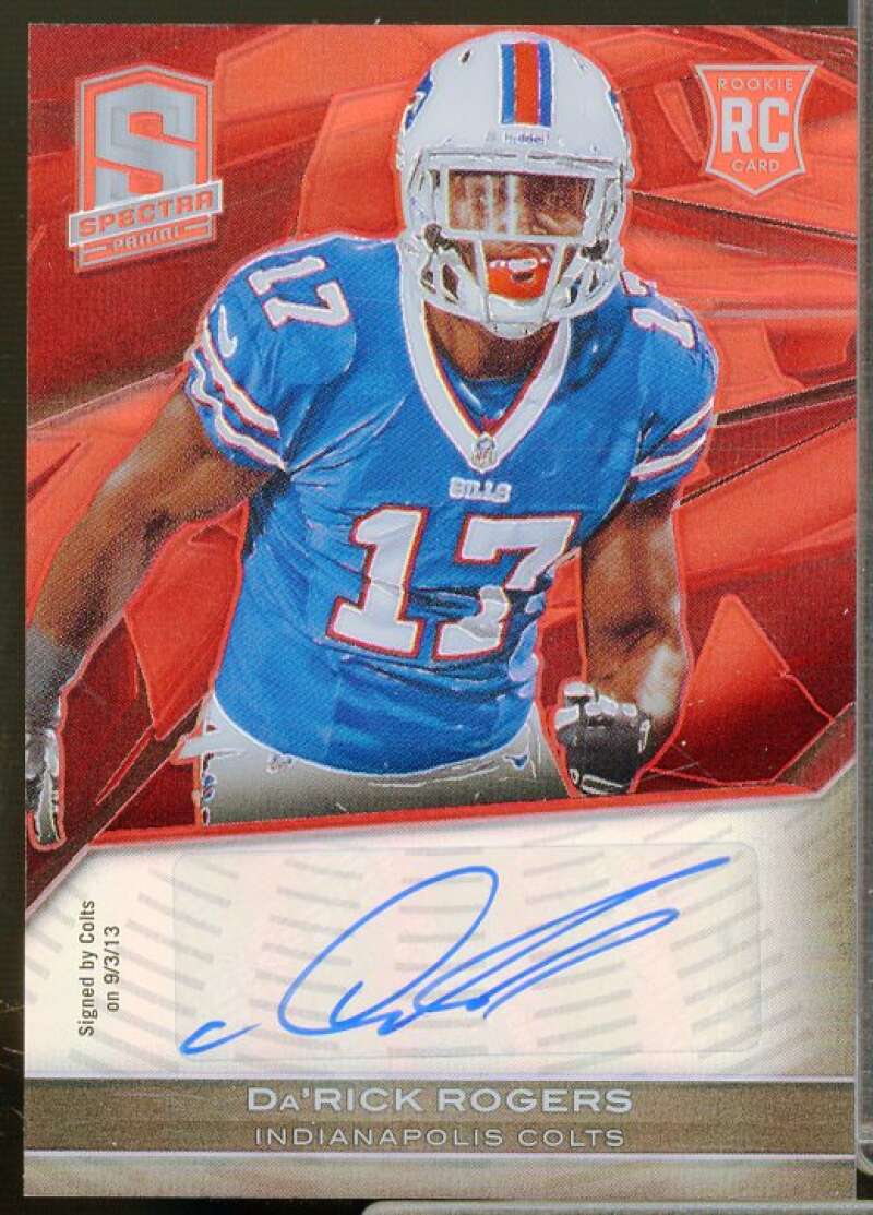 Da'Rick Rogers AU Rookie Card 2013 Panini Spectra Red #126  Image 1