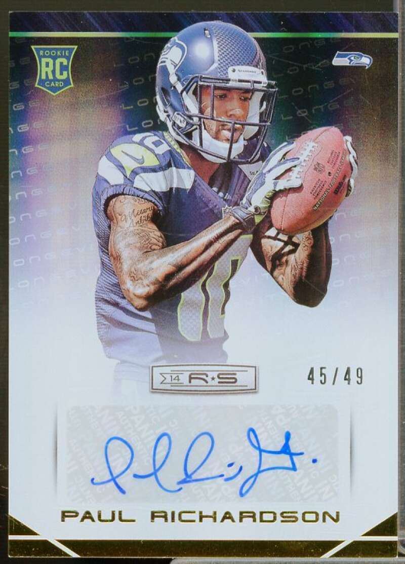 Paul Richardson/49 2014 Rookies and Stars Rookie Autographs Longevity Gold #177  Image 1