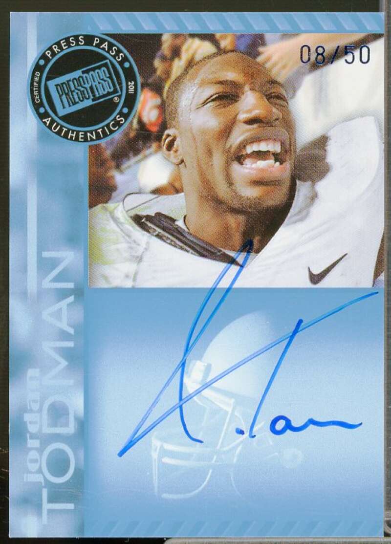 Jordan Todman/50 Rookie Card 2011 Press Pass Autographs Blue #PPSJT  Image 1