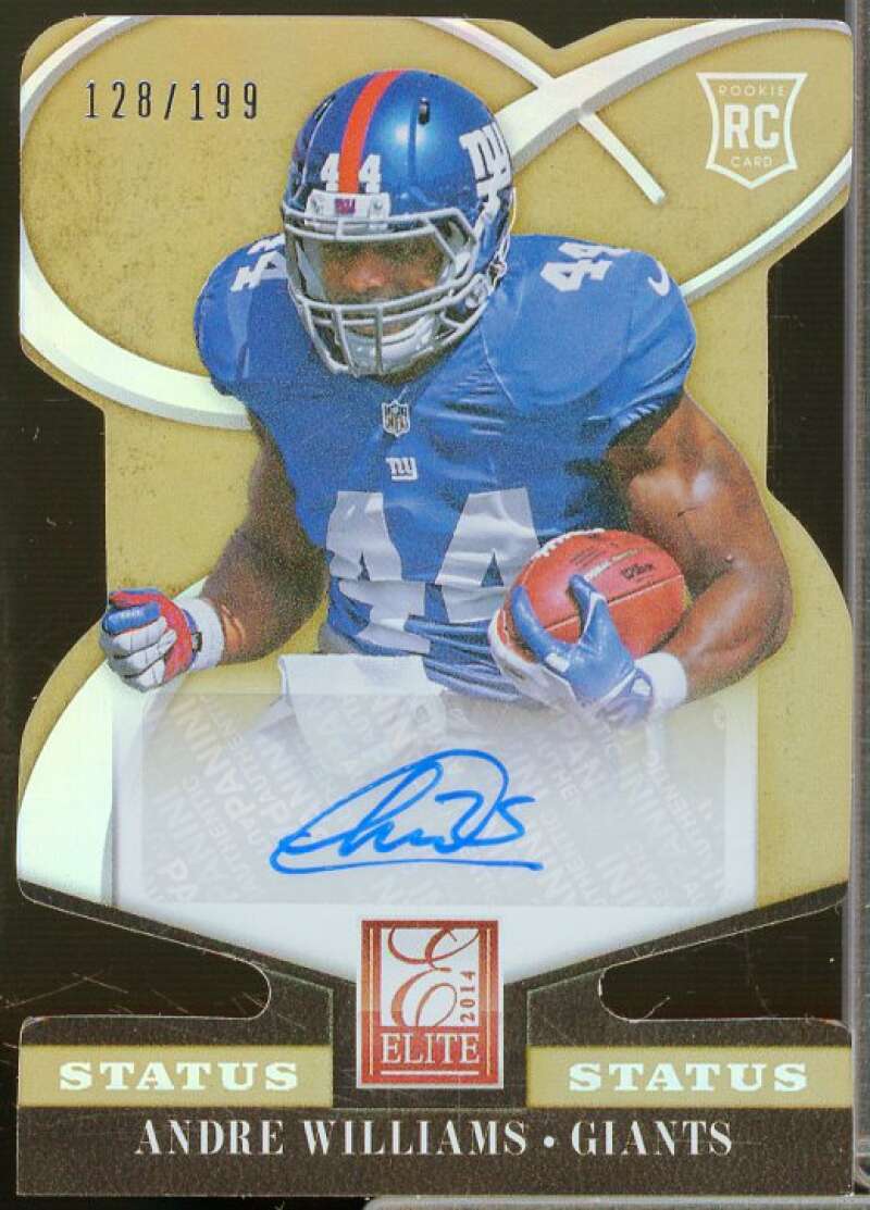 Andre Williams AU/199 Rookie Card 2014 Elite Status Gold #105  Image 1