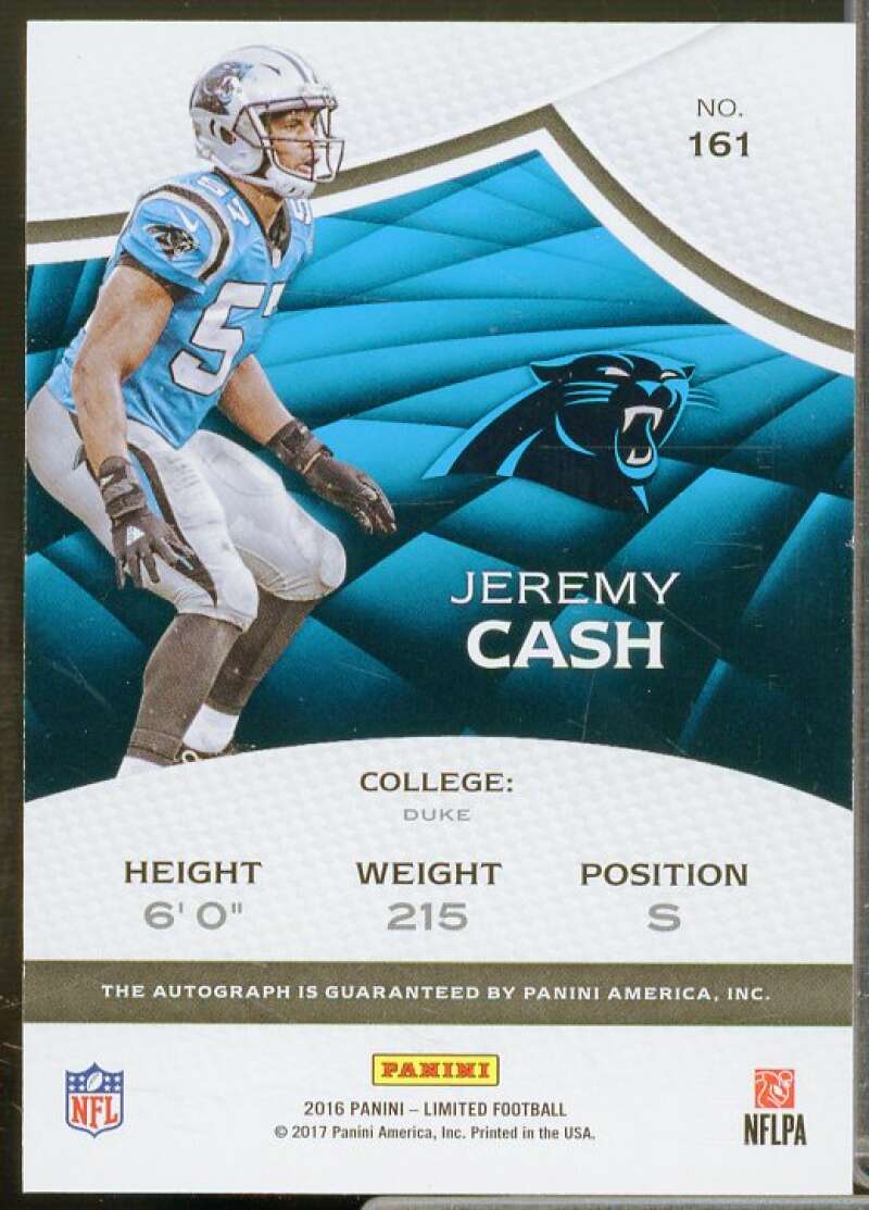 Jeremy Cash AU/99 Rookie Card 2016 Limited #161  Image 2