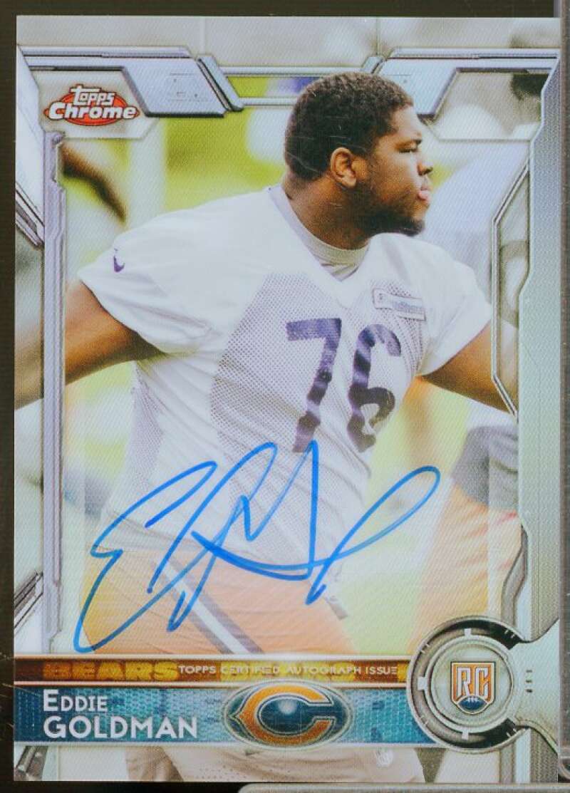 Eddie Goldman Rookie Card 2015 Topps Chrome Rookie Autographs Refractors #160  Image 1