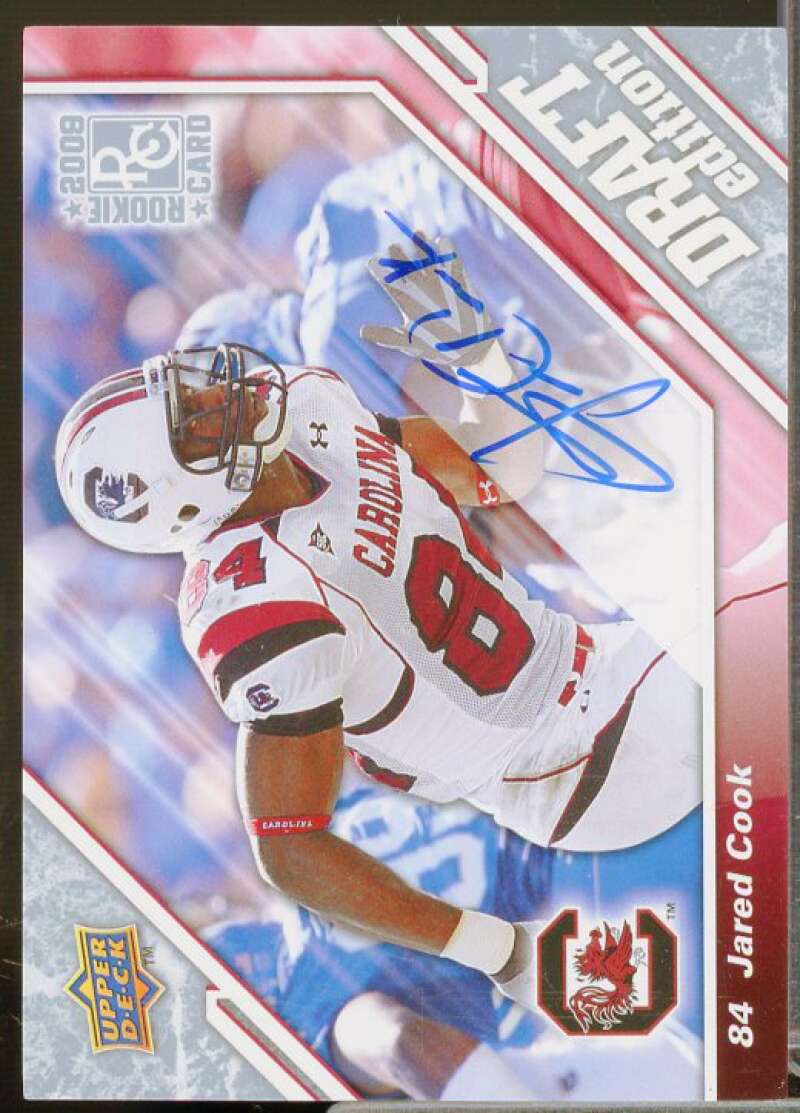 Jared Cook Rookie Card 2009 Upper Deck Draft Edition Autographs Silver #136  Image 1