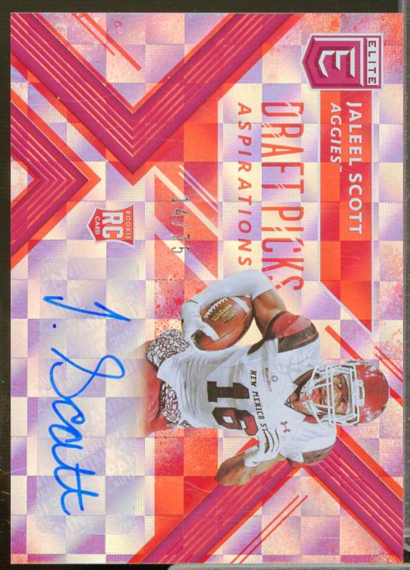 Jaleel Scott/75 Rookie 2018 Elite Draft Picks Autographs Aspirations Red #275  Image 1