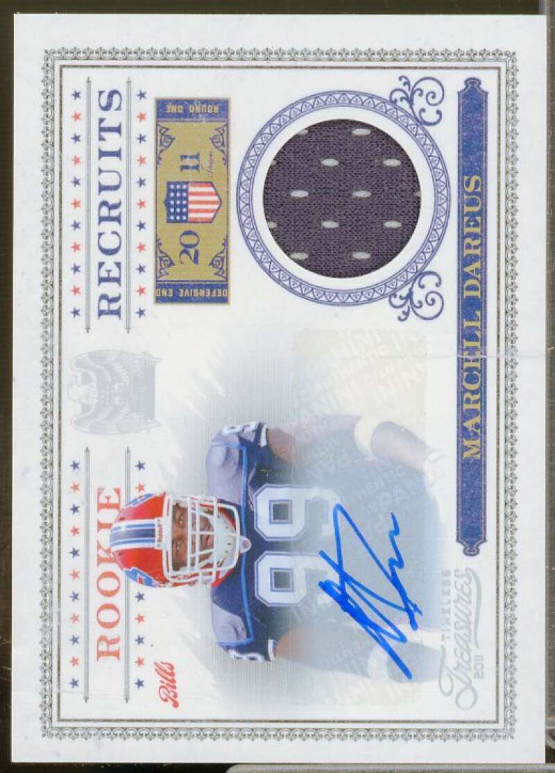 Marcell Dareus/100 2011 Timeless Treasures Rookie Recruits Materials Auto #27  Image 1